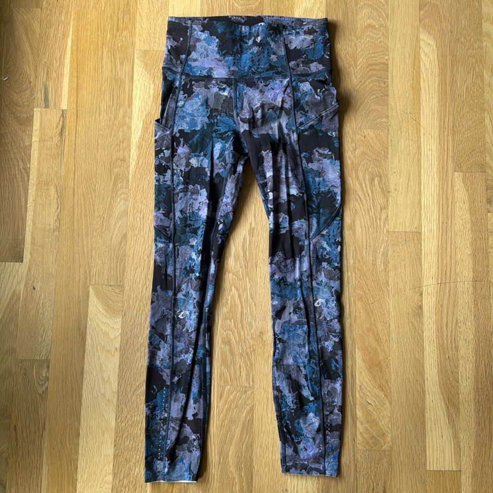 Lululemon Fast & Free 7/8 Tight II *Nulux 25" in Screen Camo Multi Size 4